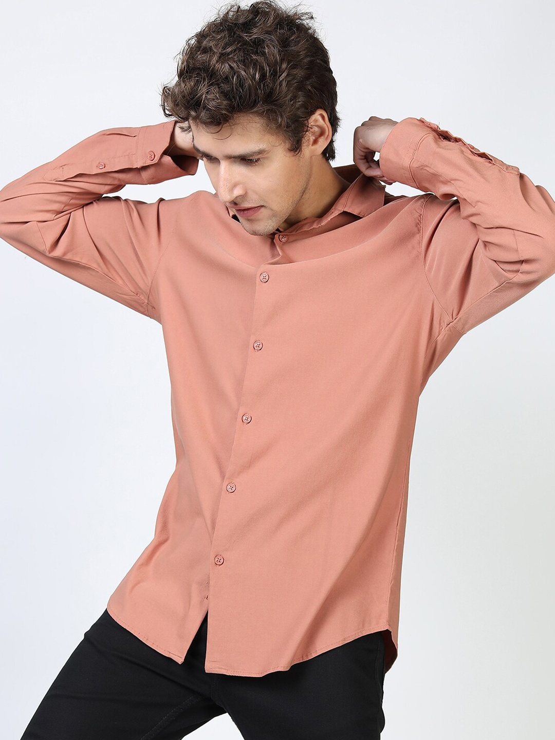 

KETCH Men Rust Slim Fit Casual Shirt