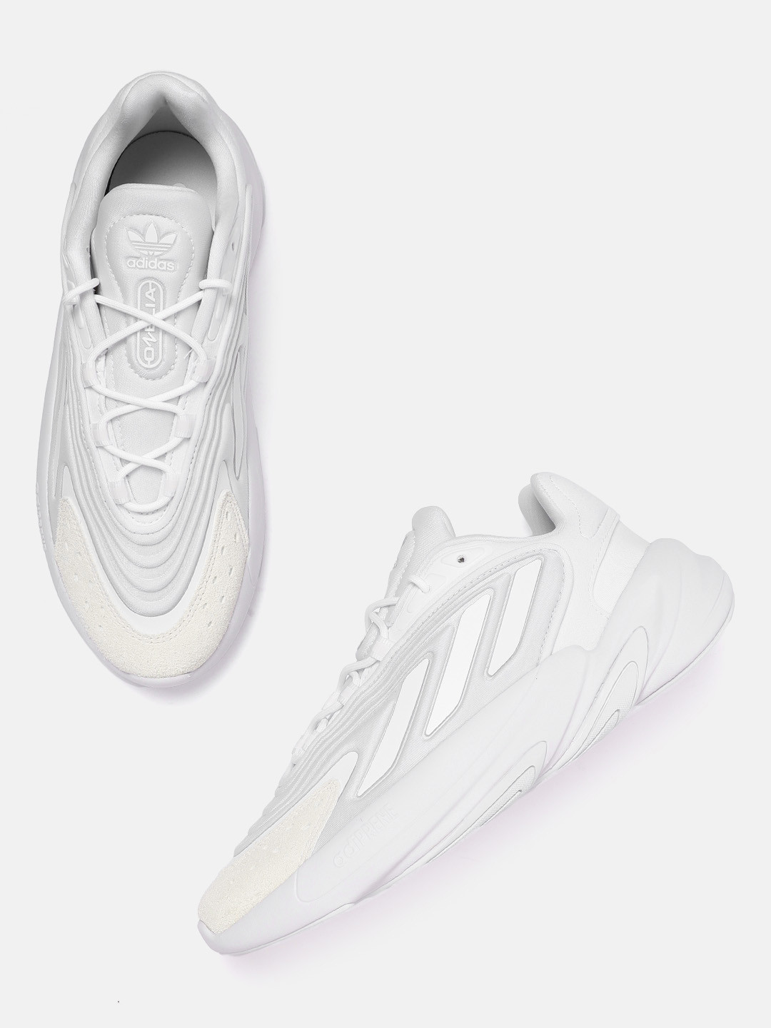

ADIDAS Originals Men White Solid Perforated Suede Upper Ozelia Sneakers