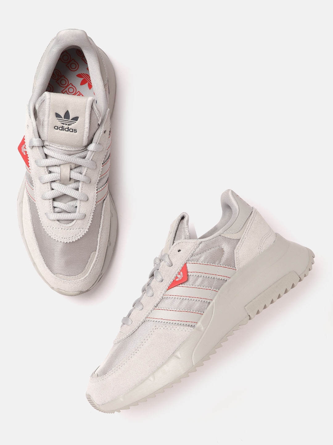 

ADIDAS Originals Men Beige Woven Design Retropy F2 Sneakers