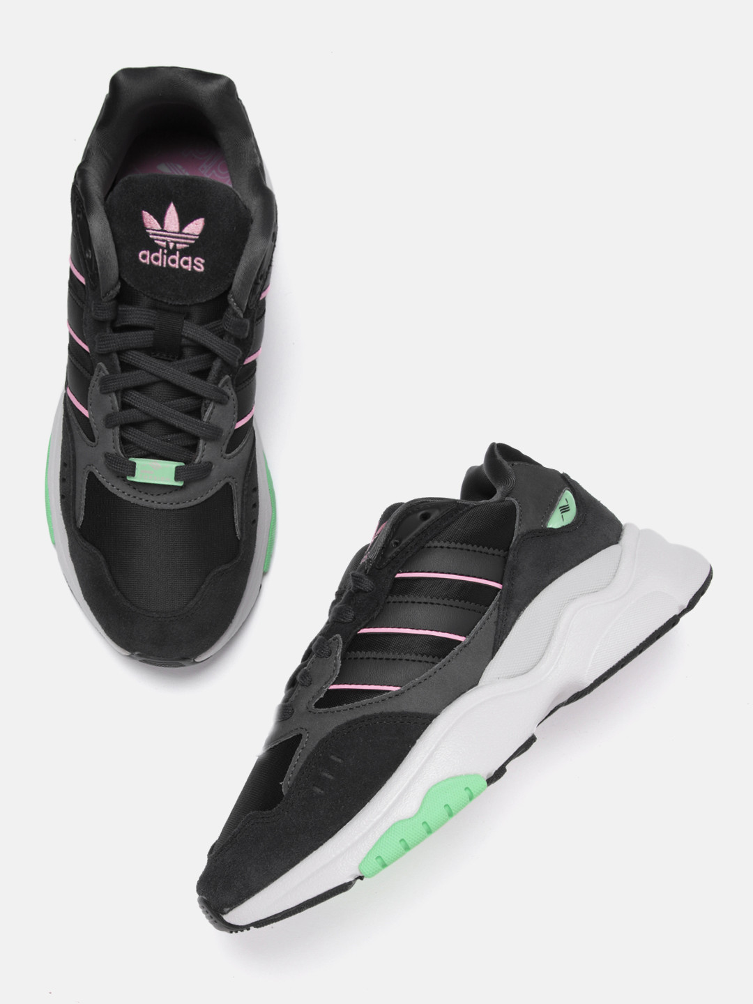

ADIDAS Originals Men Black Woven Design Retropy F90 Sneakers