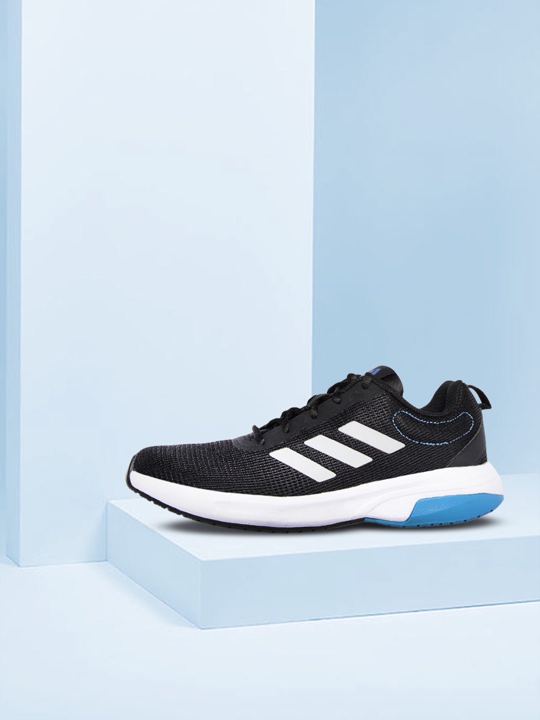 

ADIDAS Men Black Woven Design Runsteer Shoes