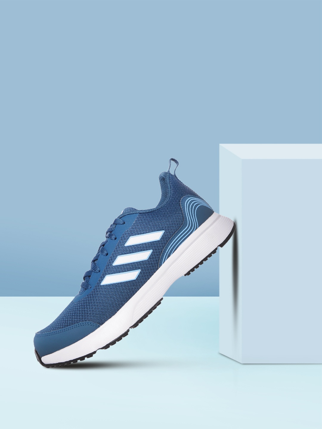 

ADIDAS Men Blue Woven Design Runmagica Running Shoes