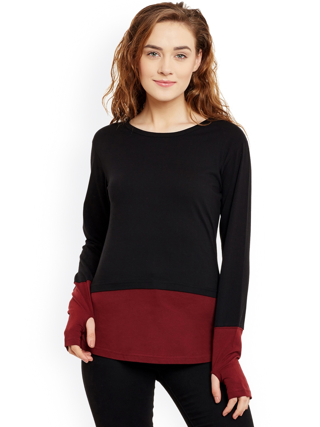 

Hypernation Women Black Round Neck T-shirt