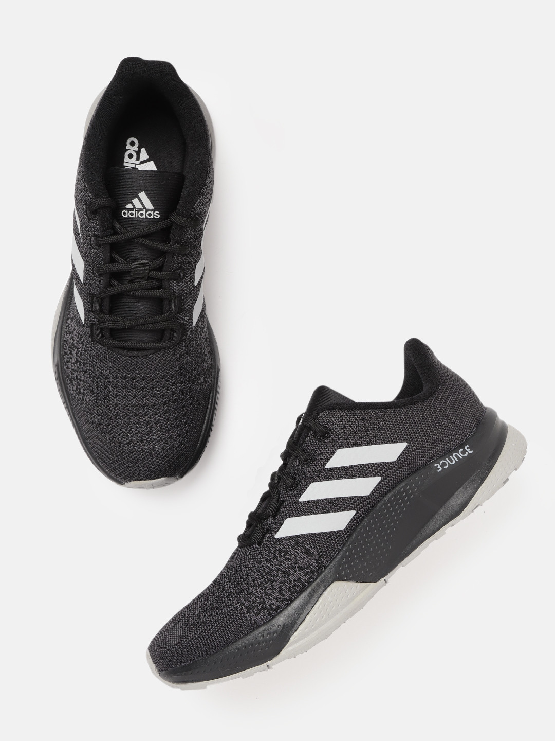 

ADIDAS Men Black & Grey Woven Design Saverr Running Shoes