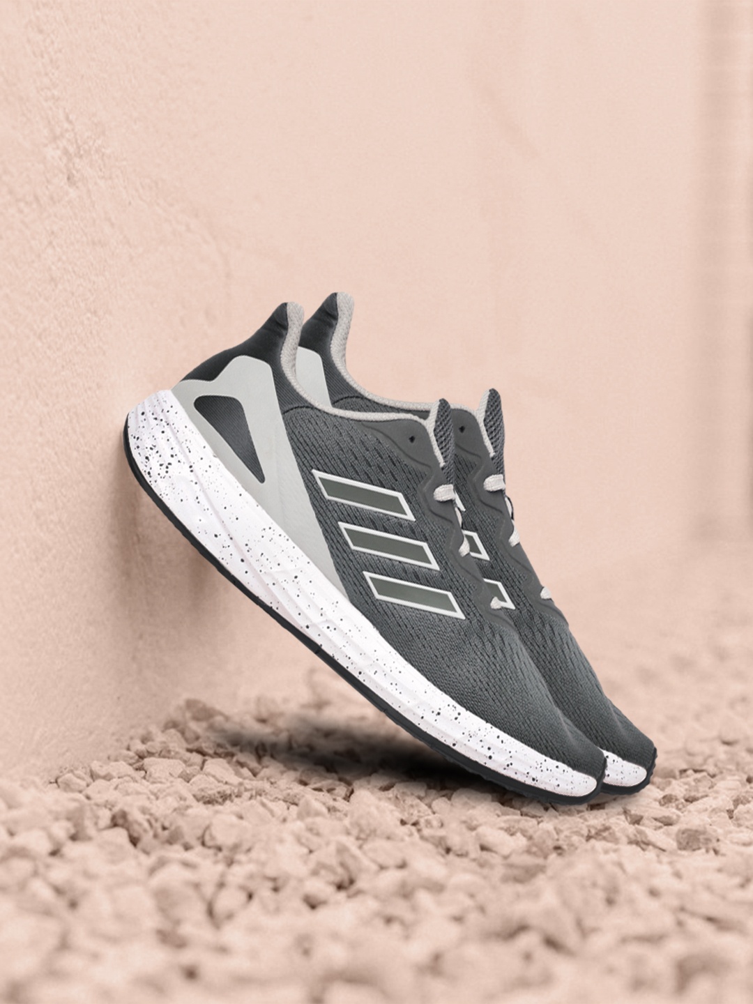 

ADIDAS Men Grey Solid Woven Design Topazo Running Shoes