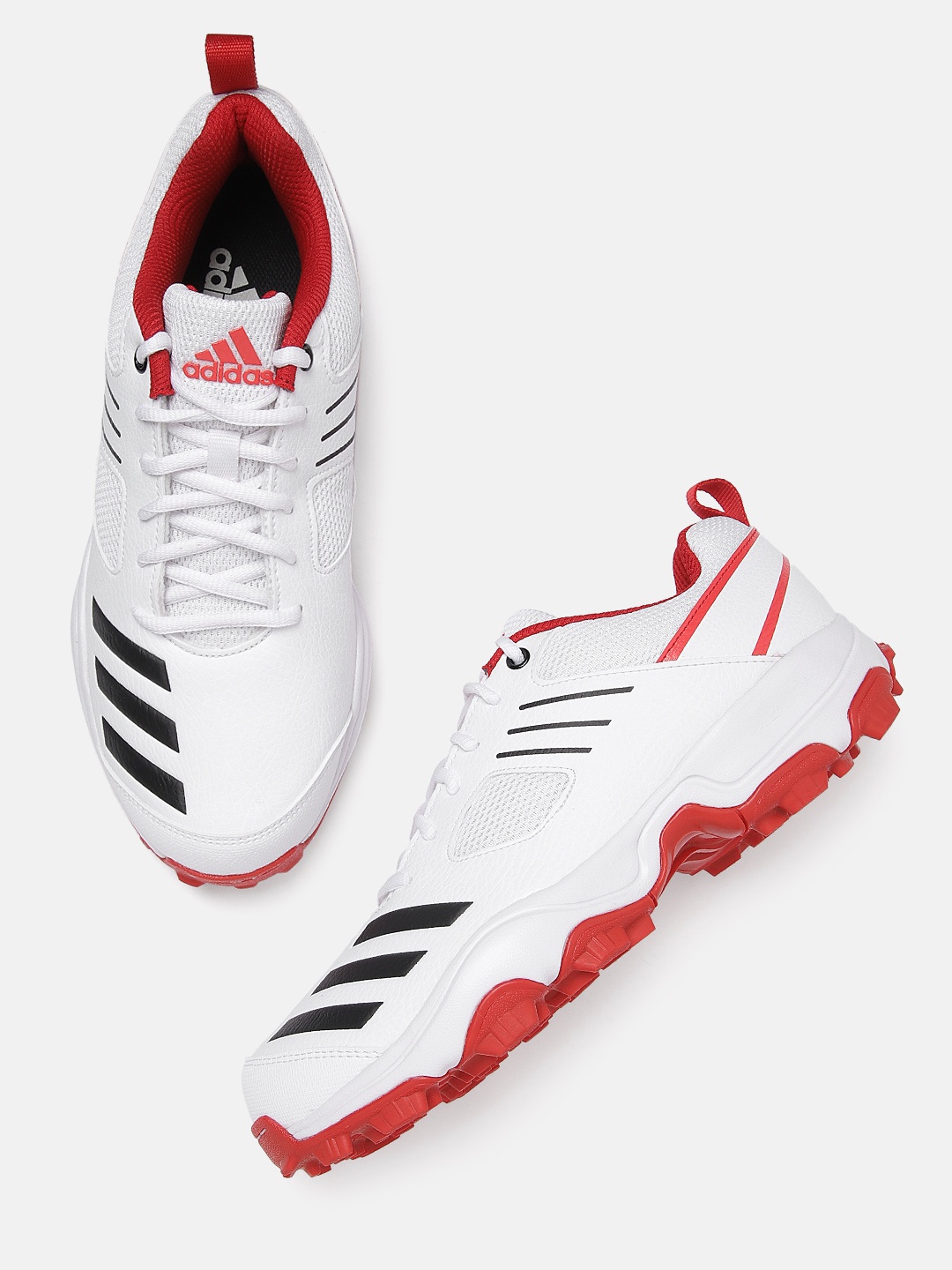 

ADIDAS Men White & Red Crihase Cricket Shoes