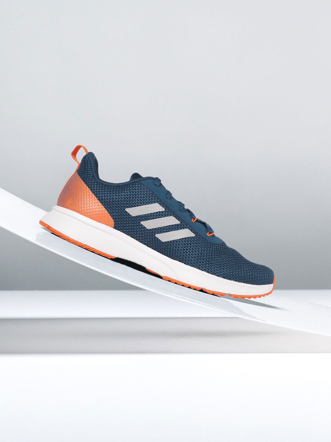 

ADIDAS Men Teal Blue & Grey Glowrun Reflective Running Shoes