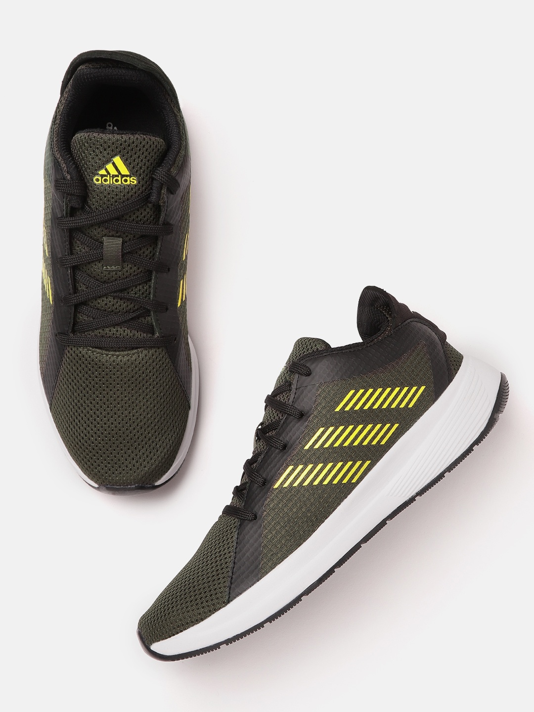 

ADIDAS Men Green & Yellow Mystere Running Shoes