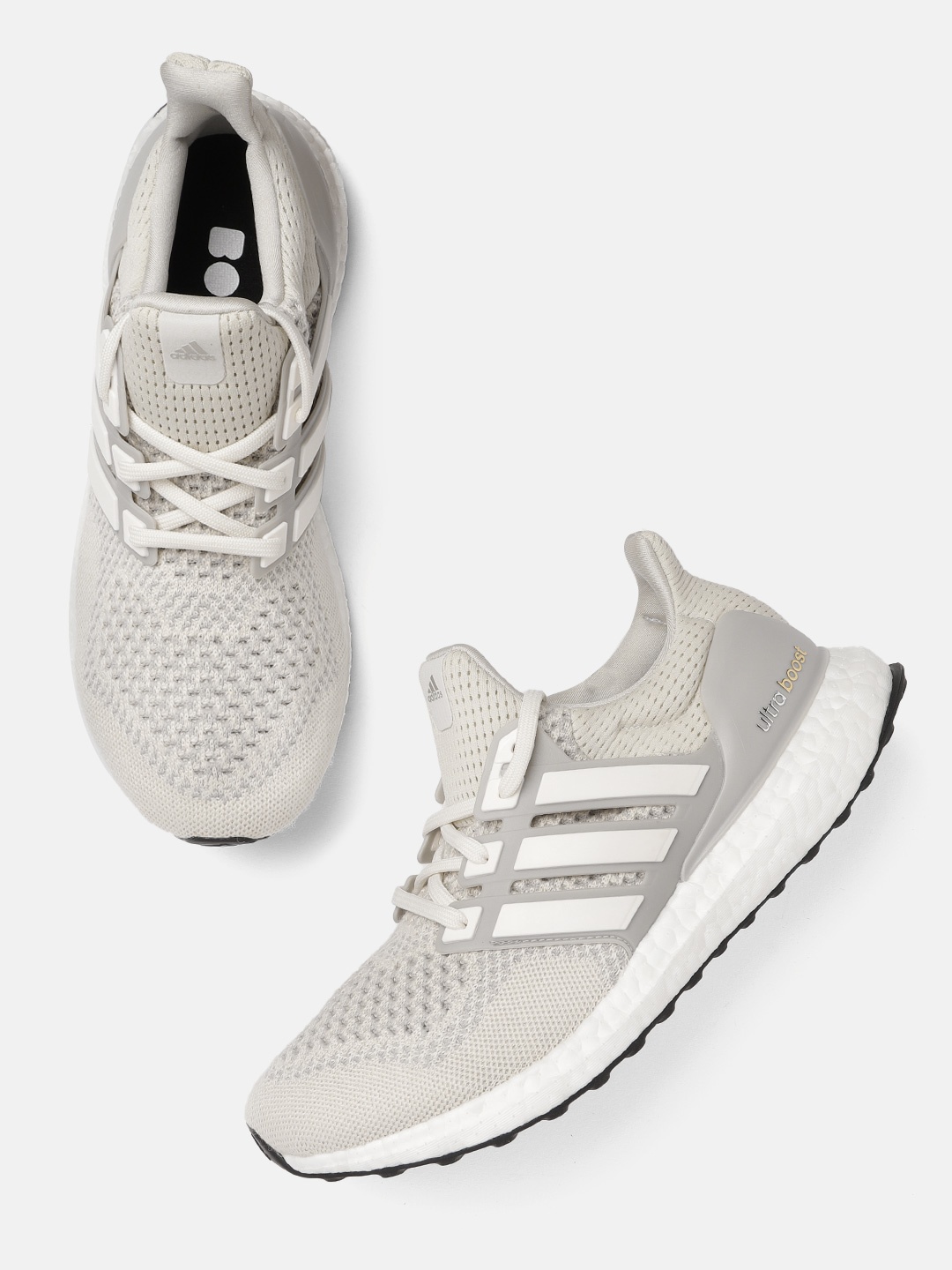 

ADIDAS Unisex Off White Woven Design Ultraboost Ltd Running Shoes