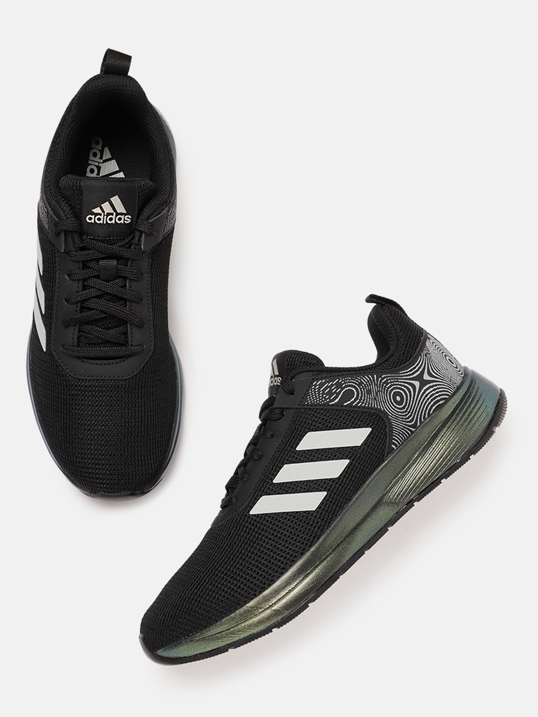 

ADIDAS Men Woven Design Run Sheen Shoes, Black