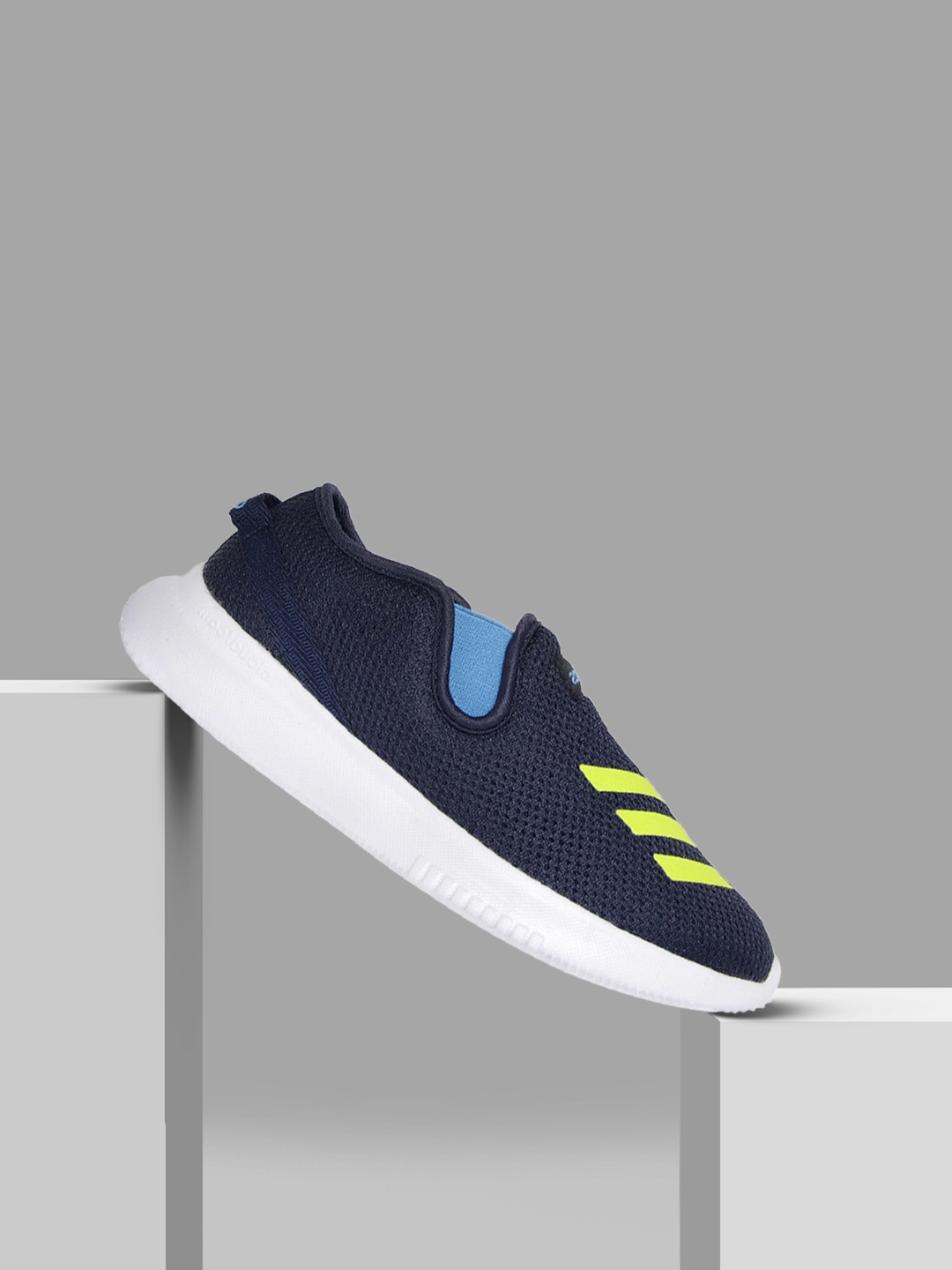 

ADIDAS Men Navy Blue Solid Woven Design Prizmo Running Shoes