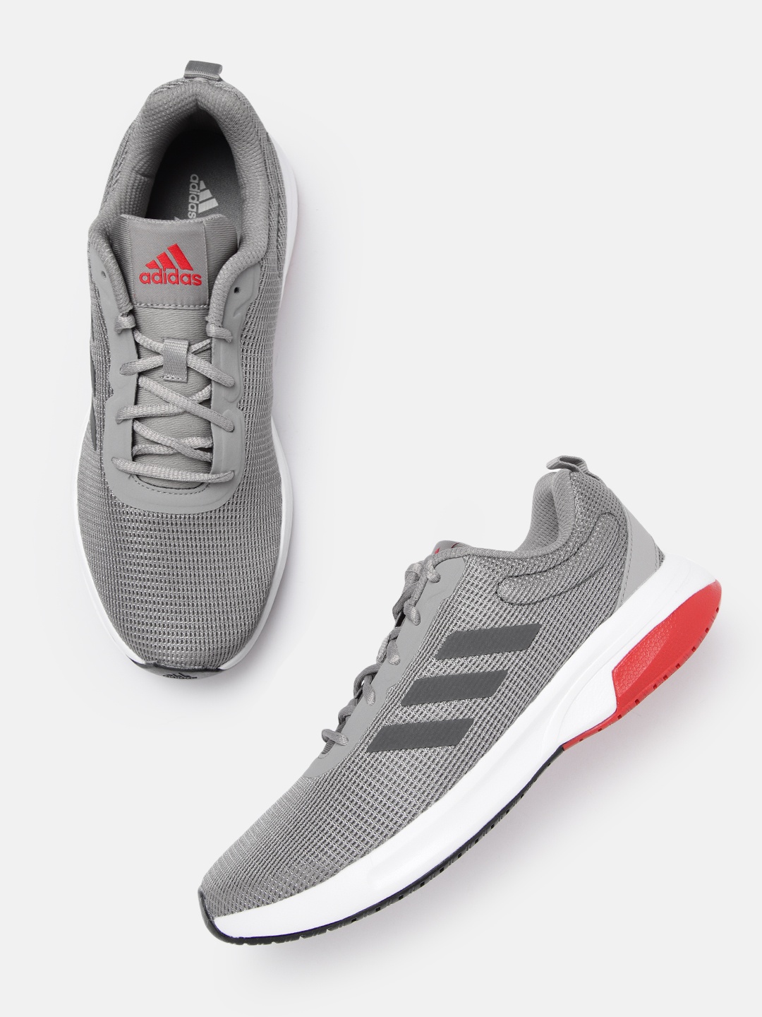 

ADIDAS Men Grey Solid Woven Design Runsteer Running shoes