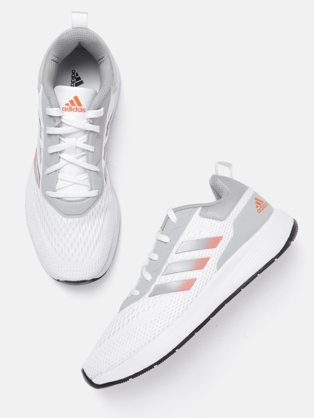 

ADIDAS Men White & Grey Woven Design Dezmer Running Shoes