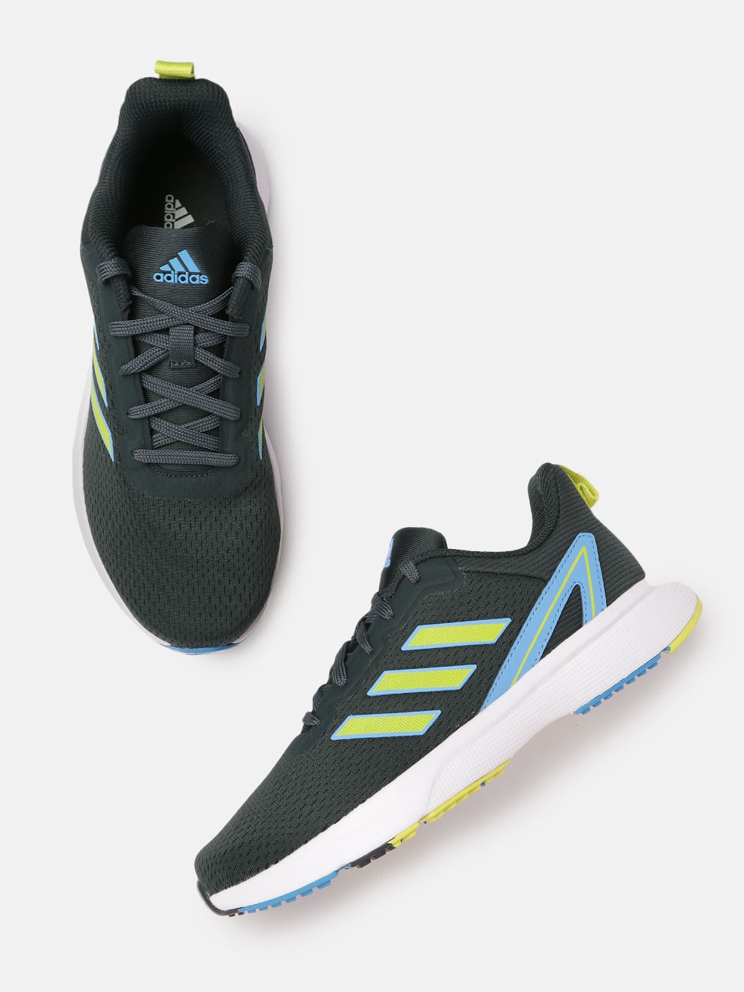 

ADIDAS Men Blue Woven Design Seize The Street Running Shoes