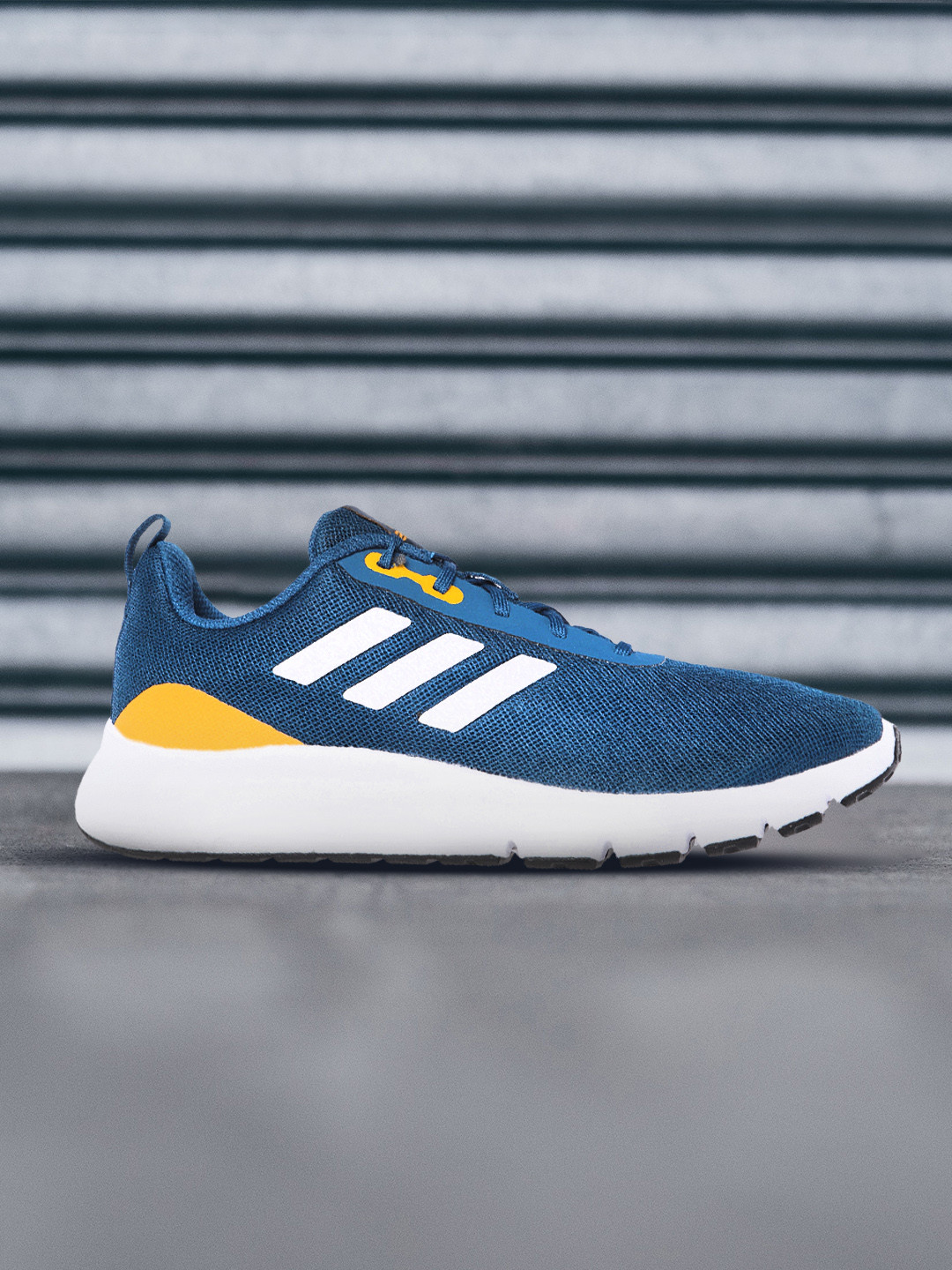 

ADIDAS Men Blue Woven Design Halicon Running Shoes