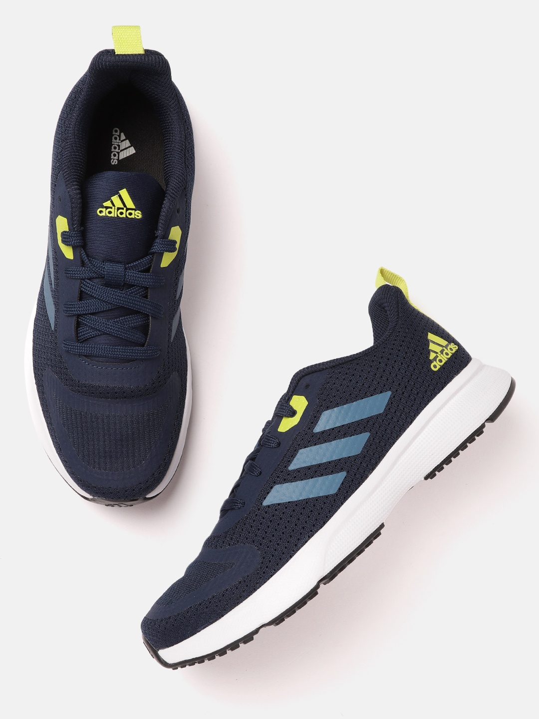 

ADIDAS Men Navy Blue Woven Design Perforated Jaysaw Reflective Running Shoes