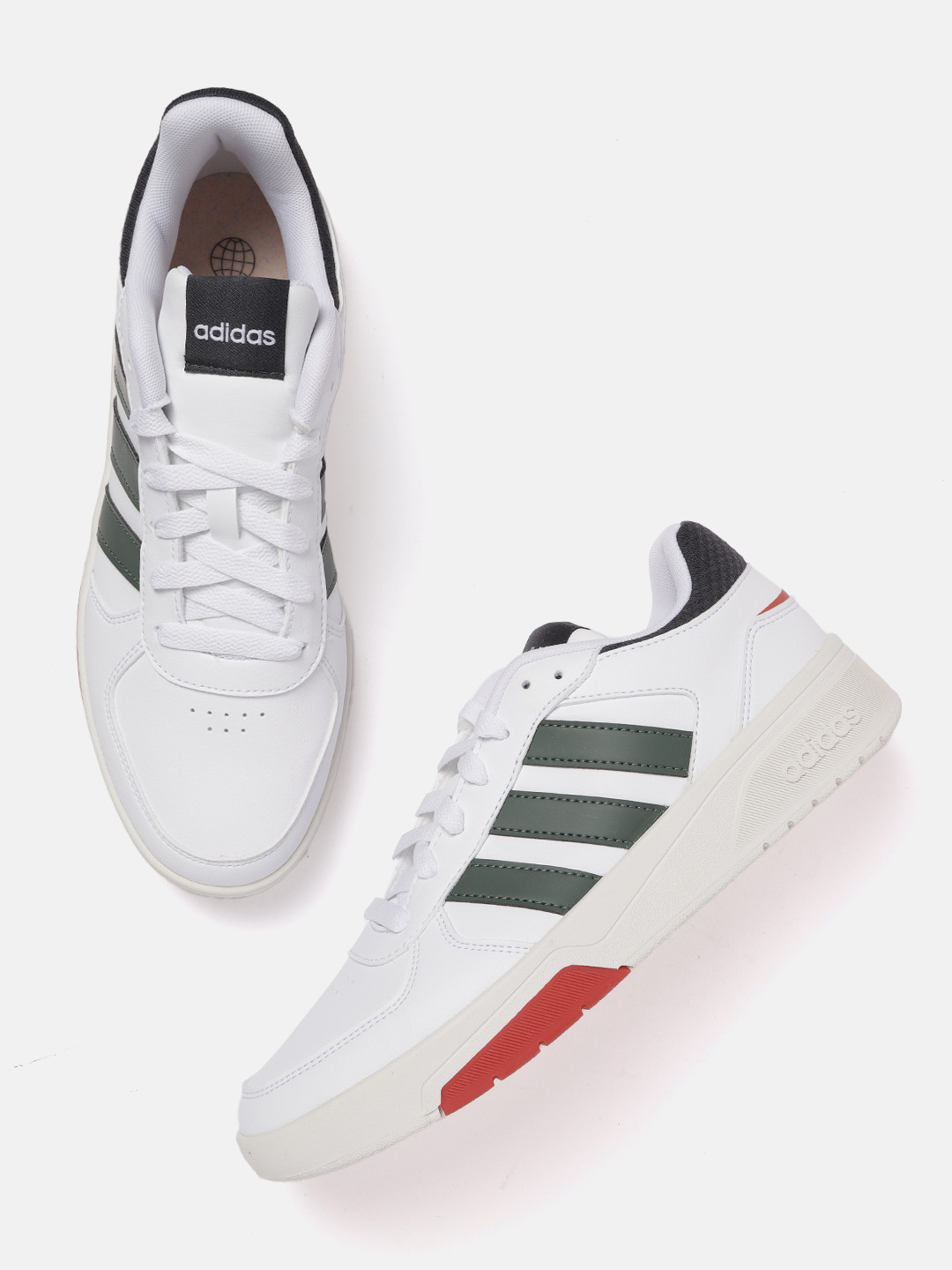 

ADIDAS Men White Solid Courtbeat Tennis Shoes
