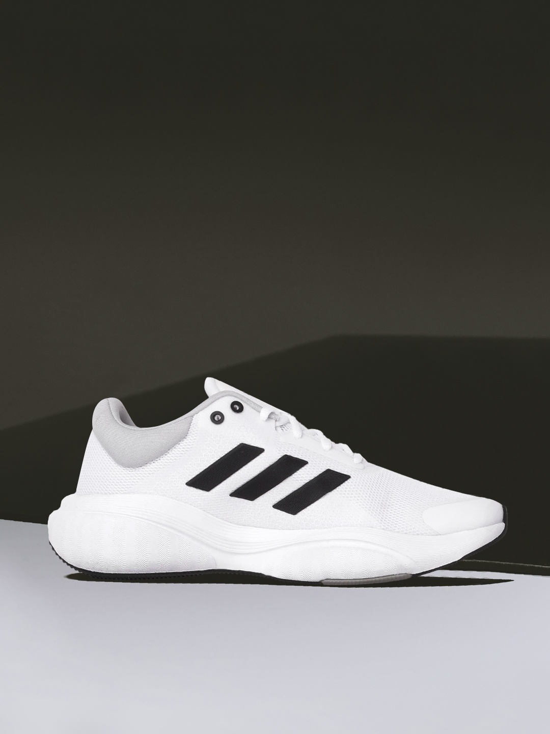 

ADIDAS Men White Woven Design Response Running Shoes