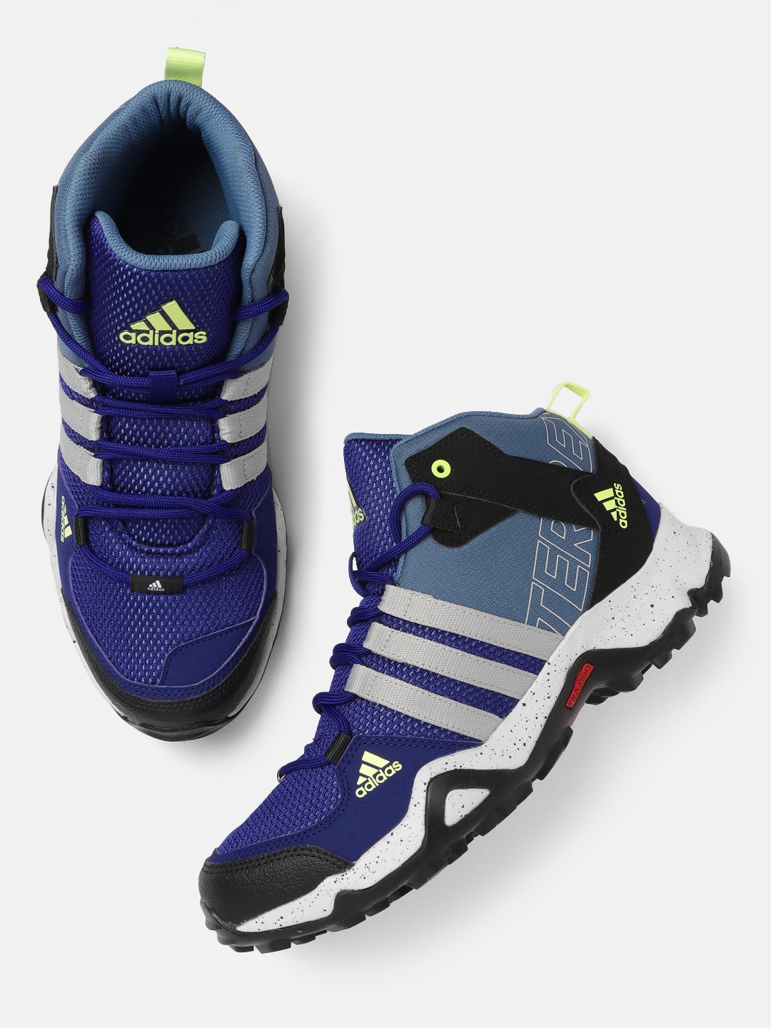 

ADIDAS Men Blue Woven Design Stormex Mid-Top Trekking Shoes