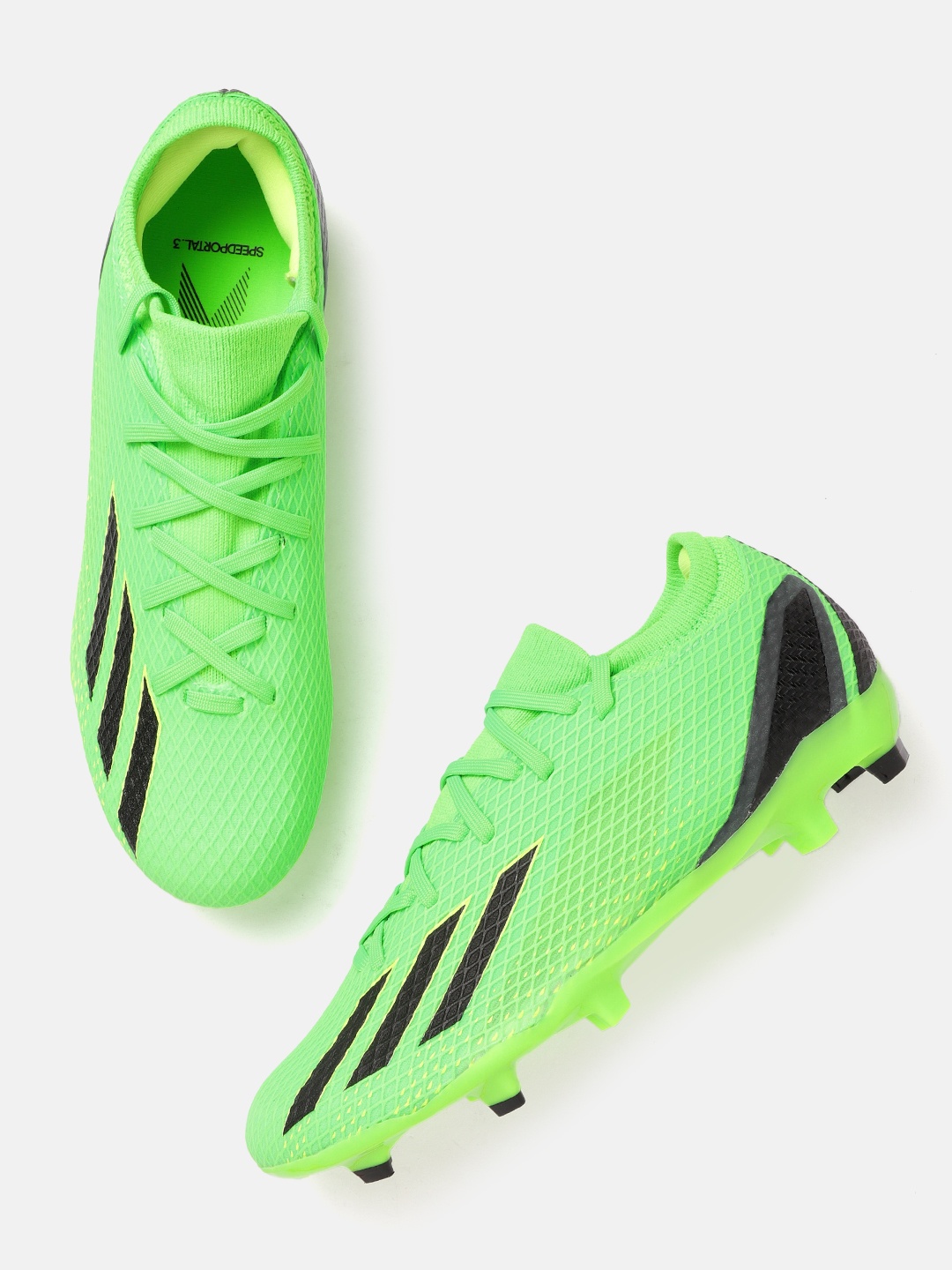 

ADIDAS Unisex Lime Green X Speedportal.3 FG Football Shoes