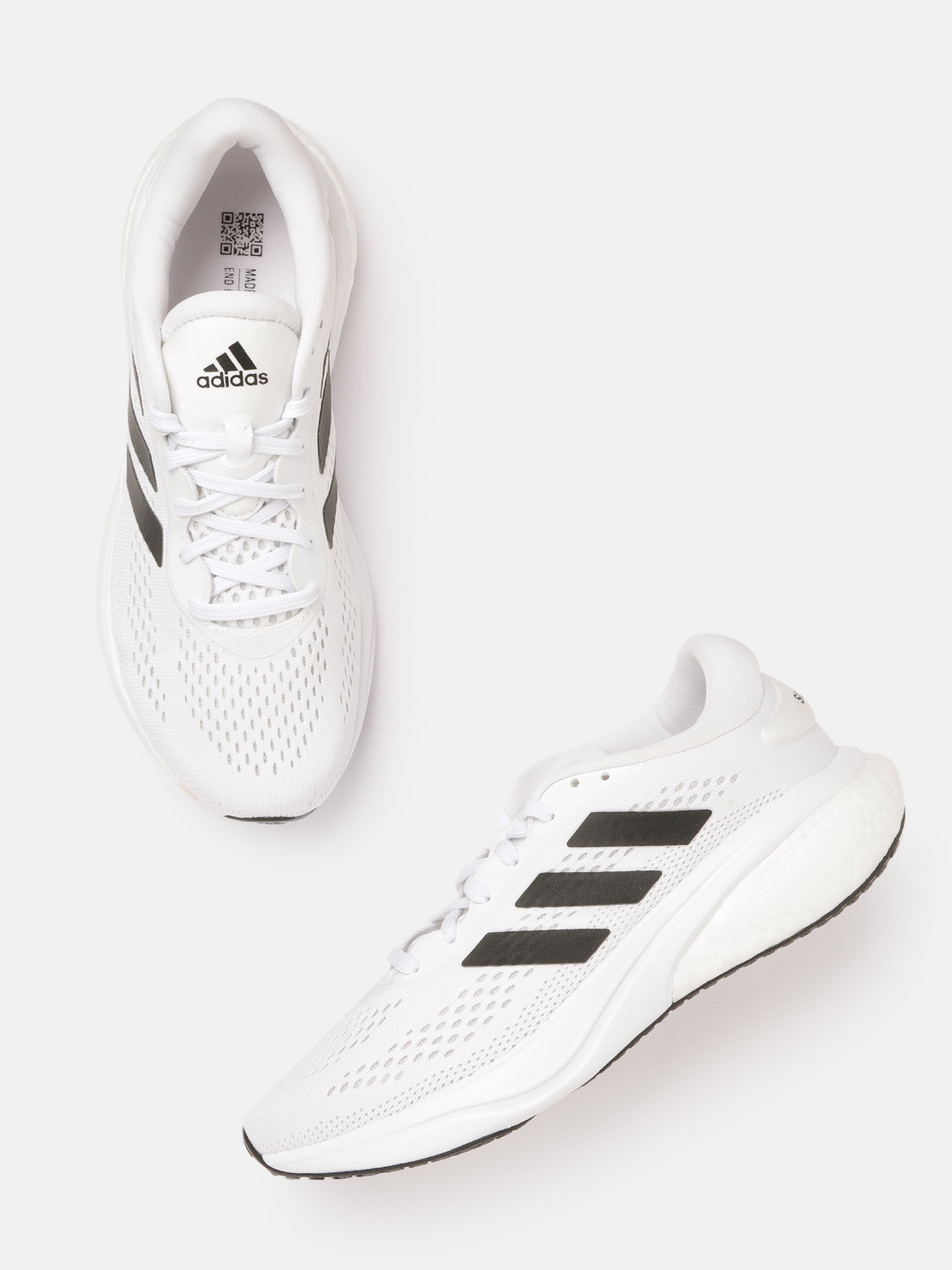 

ADIDAS Men Grey & Black Woven Design Supernova 2 Running Shoes