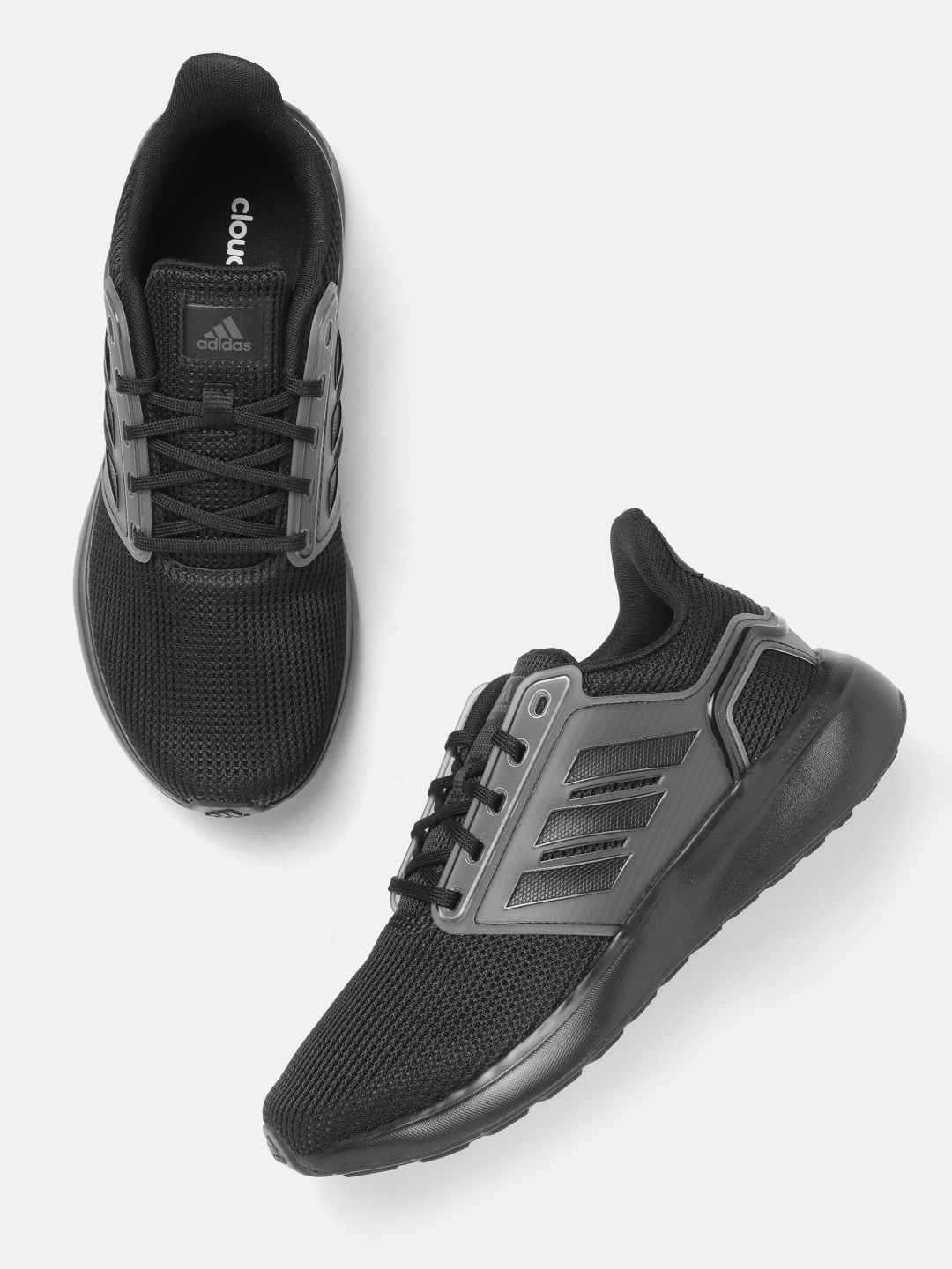 

ADIDAS Men Black Woven Design Eq19 Running Shoes