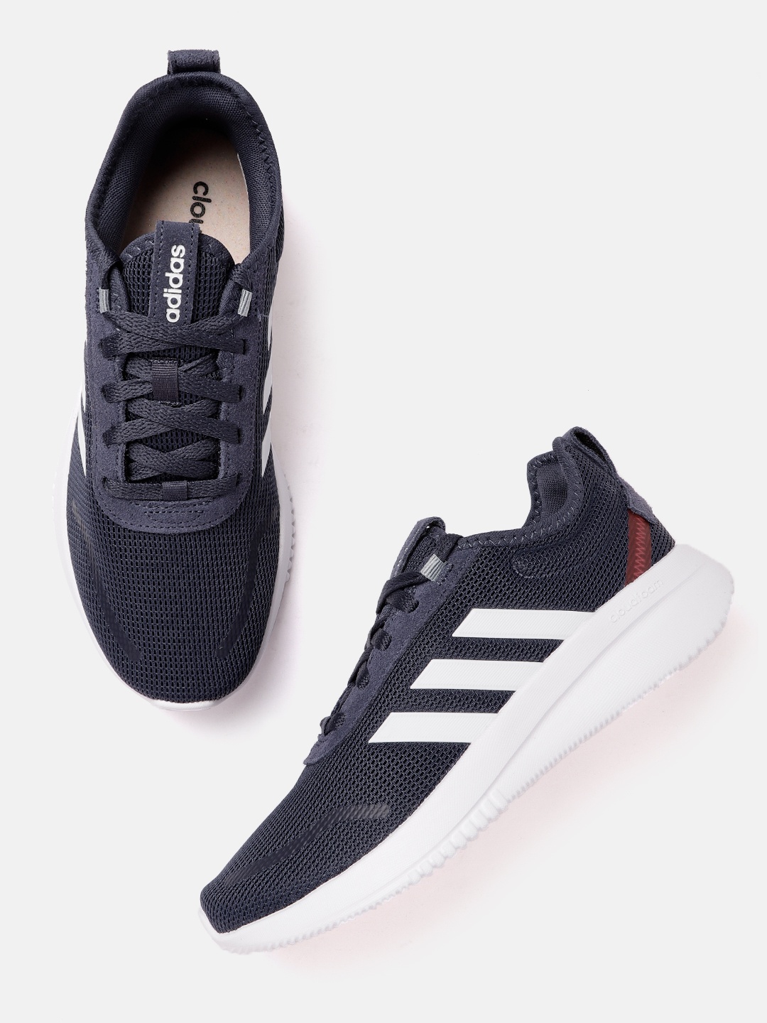 

ADIDAS Men Navy Blue Woven Design Racer 21 Running Shoes