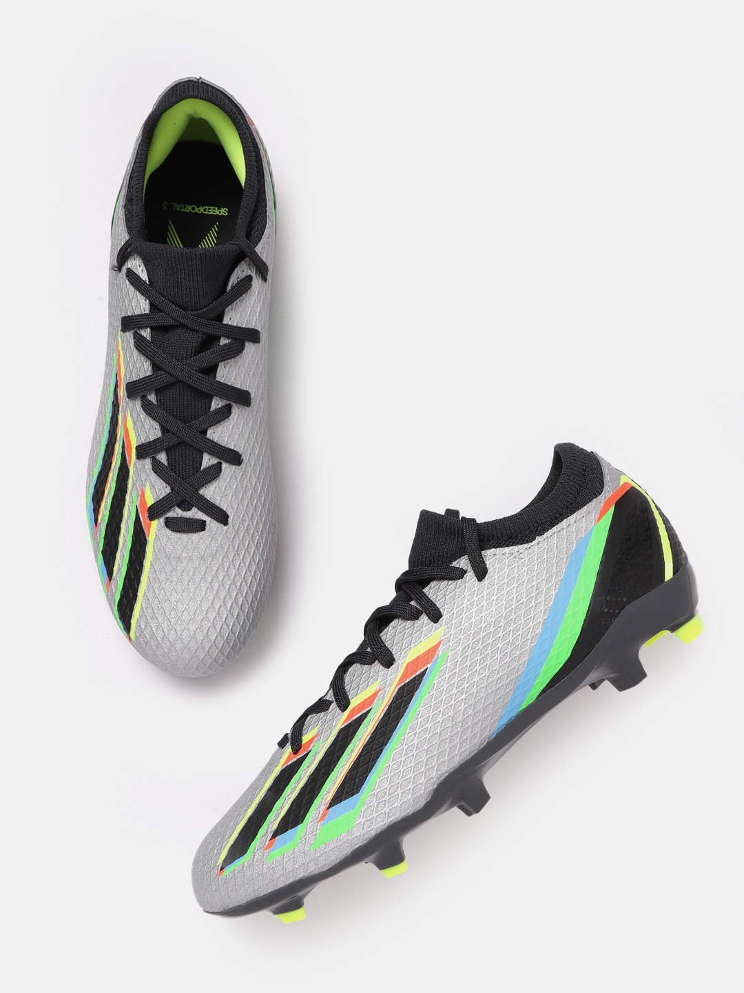 

ADIDAS Unisex Grey & Black Printed X Speedportal.3 FG Football Shoes