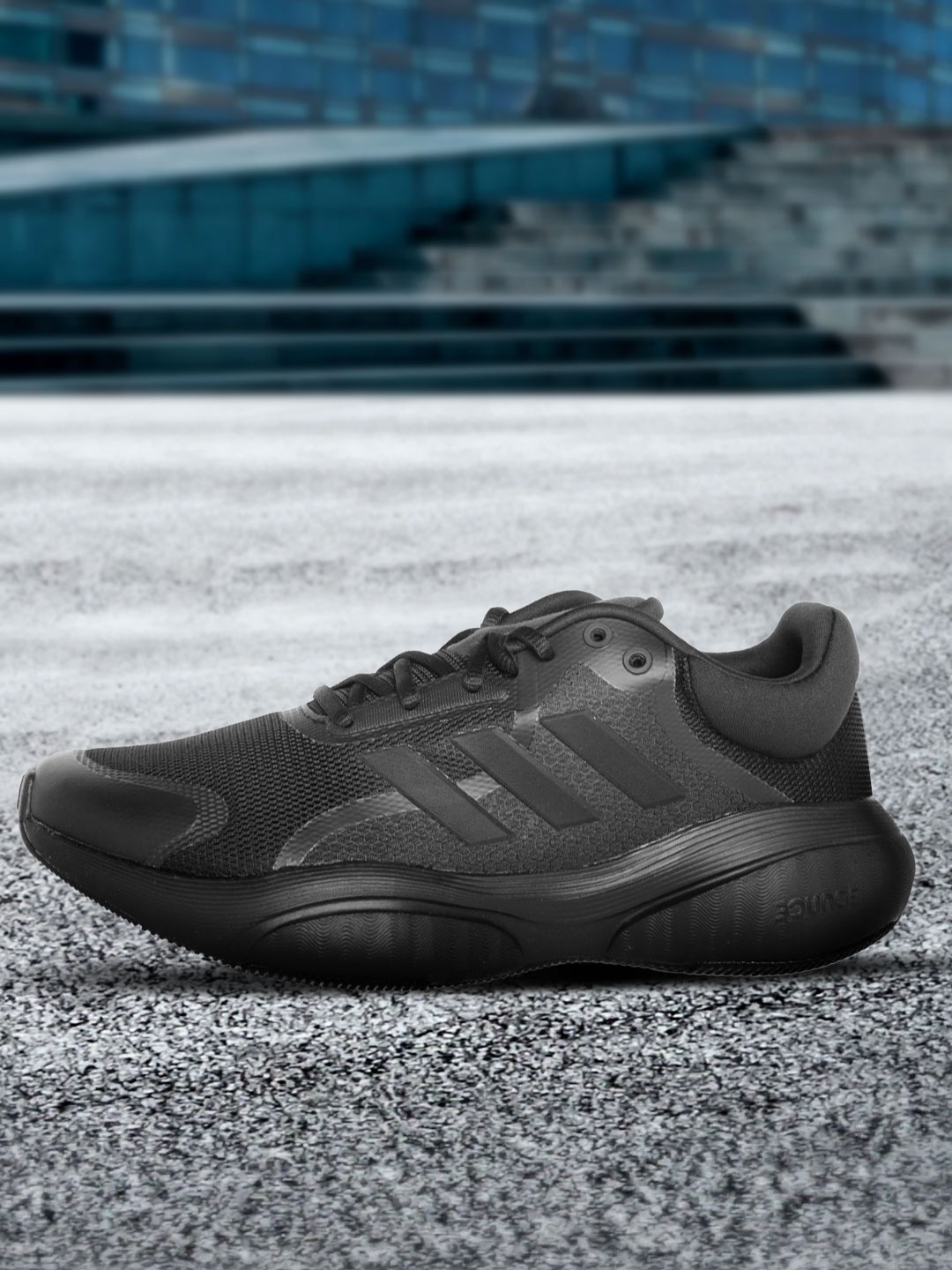 

ADIDAS Men Black Solid Woven Design Response Solar Running Shoes