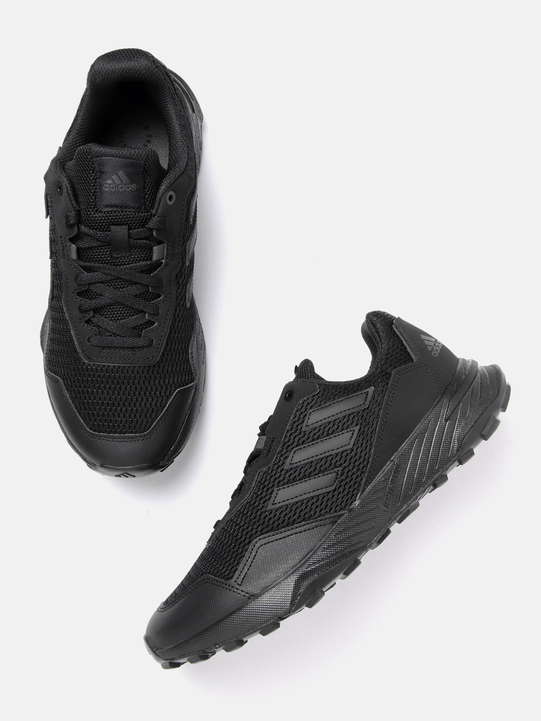 

ADIDAS Men Black Woven Design Tracefinder Running Shoes