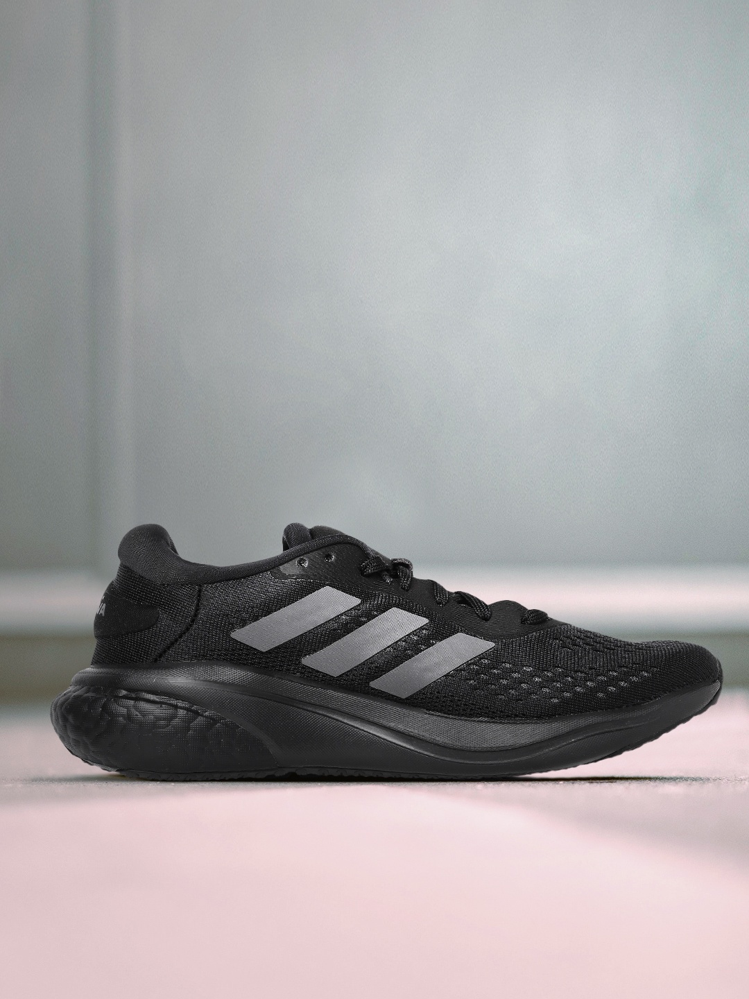 

ADIDAS Men Black Woven Design Supernova 2 Running Shoes