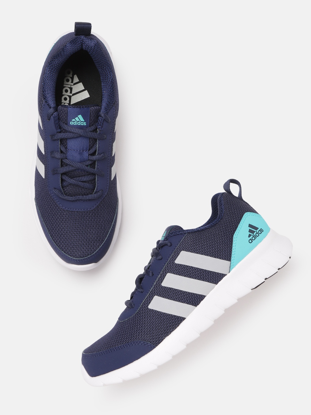 

ADIDAS Women Navy Blue & Grey Woven Design Vertago Running Shoes