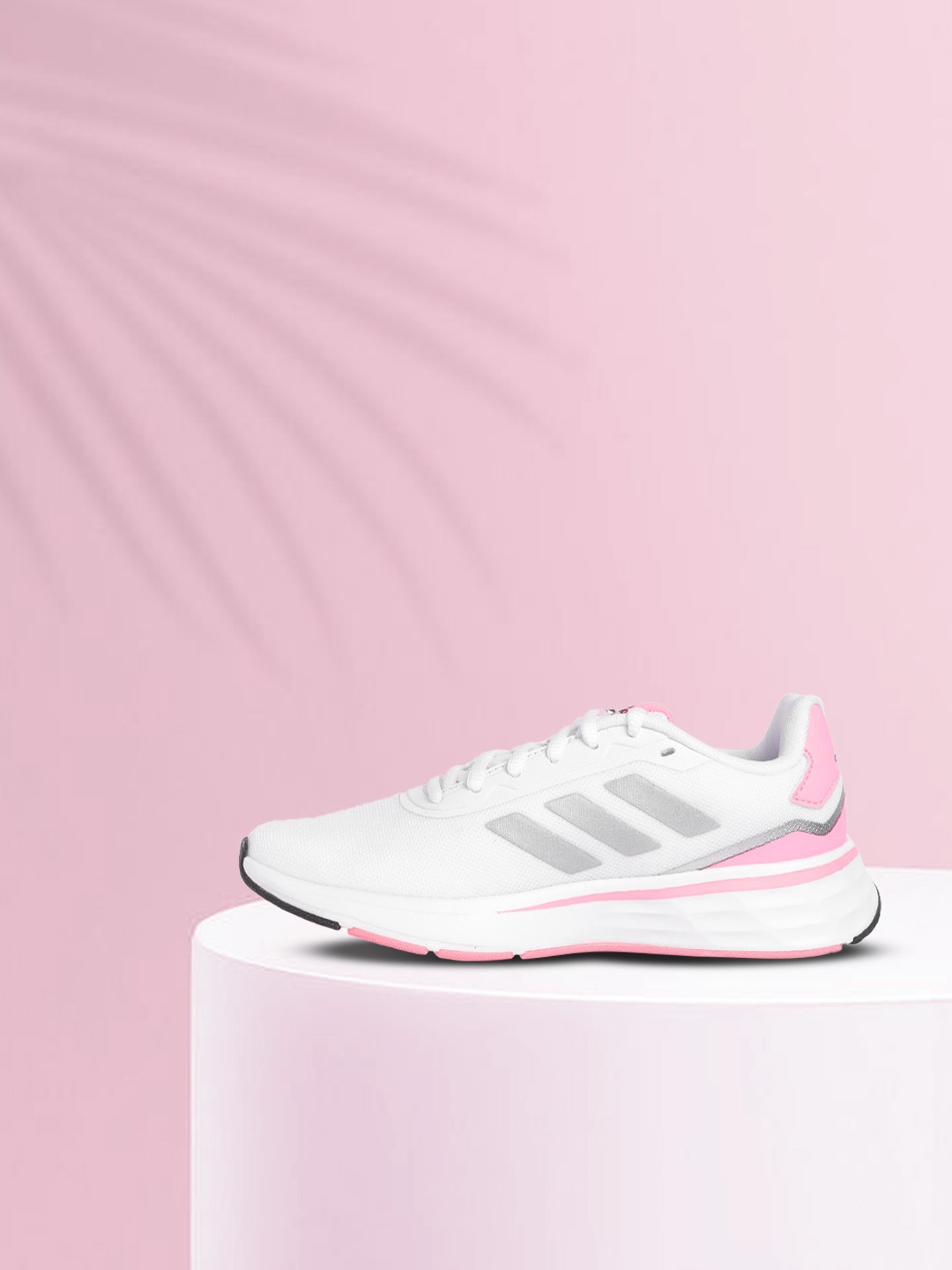 

ADIDAS Women White & Pink Textured Synthetic Start Your Run Running Shoes