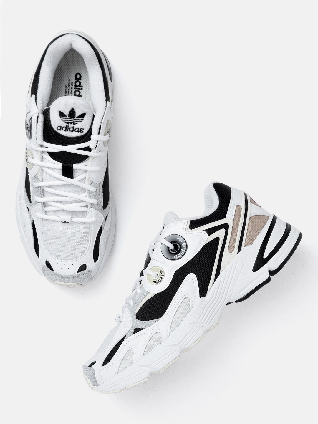 

ADIDAS Originals Women White & Black Woven Design Colourblocked Astir Sneakers