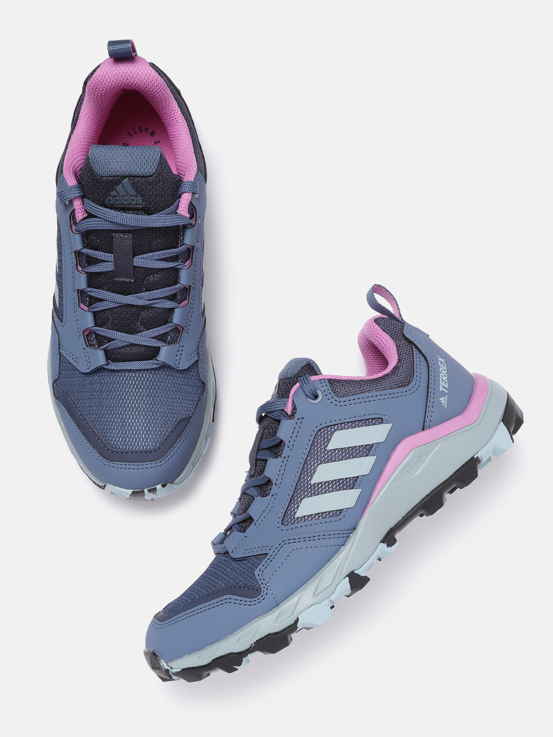 

ADIDAS Women Blue & Grey Woven Design Tracerocker 2 Trekking Shoes
