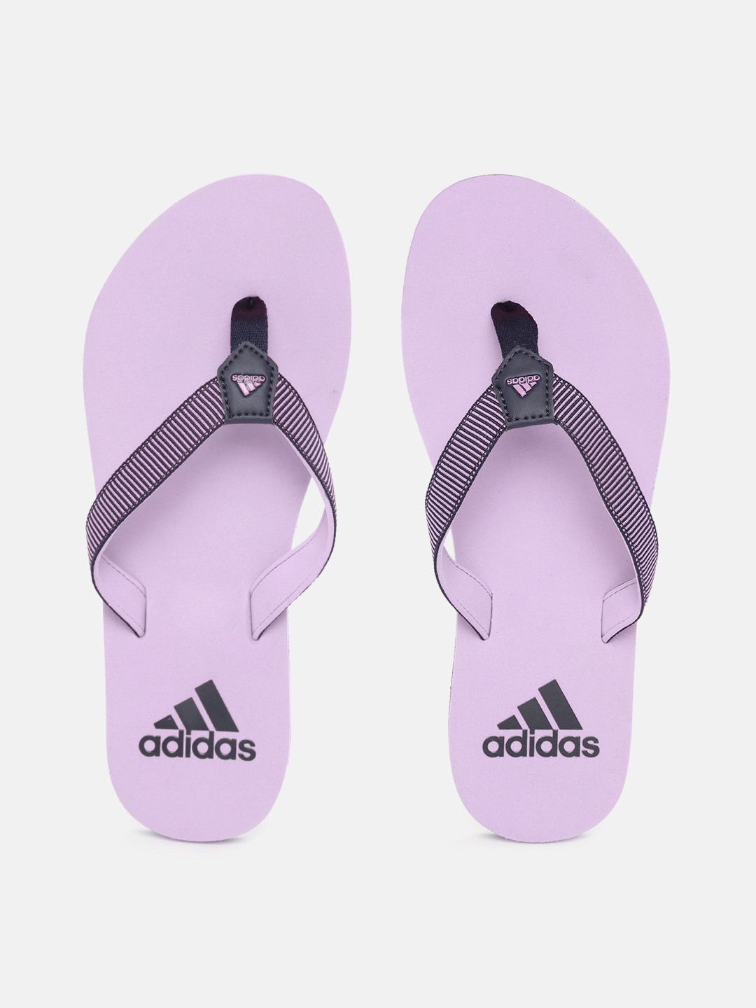 

ADIDAS Women Purple & Blue Striped Pierco Thong Flip-Flops