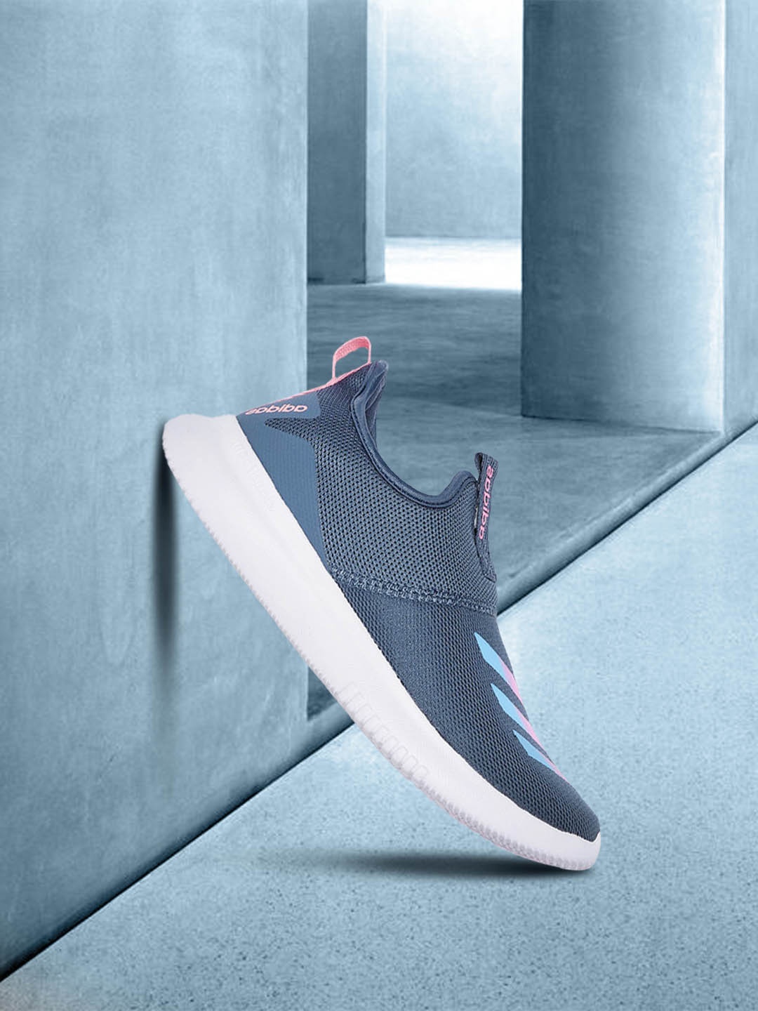 

ADIDAS Women Blue Woven Design SheenWalk Shoes
