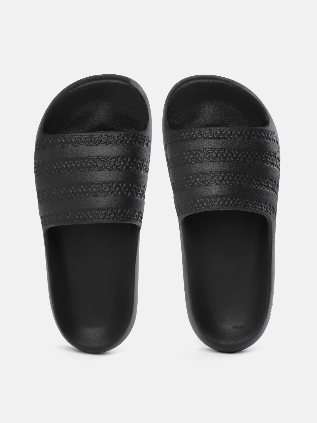 

ADIDAS Originals Women Black Self Striped Adilette Soft Sliders