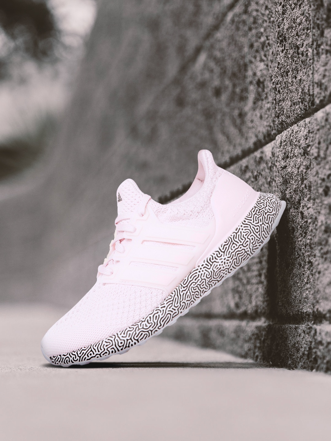 

ADIDAS Women Pink Woven Design Ultraboost DNA Running Shoes