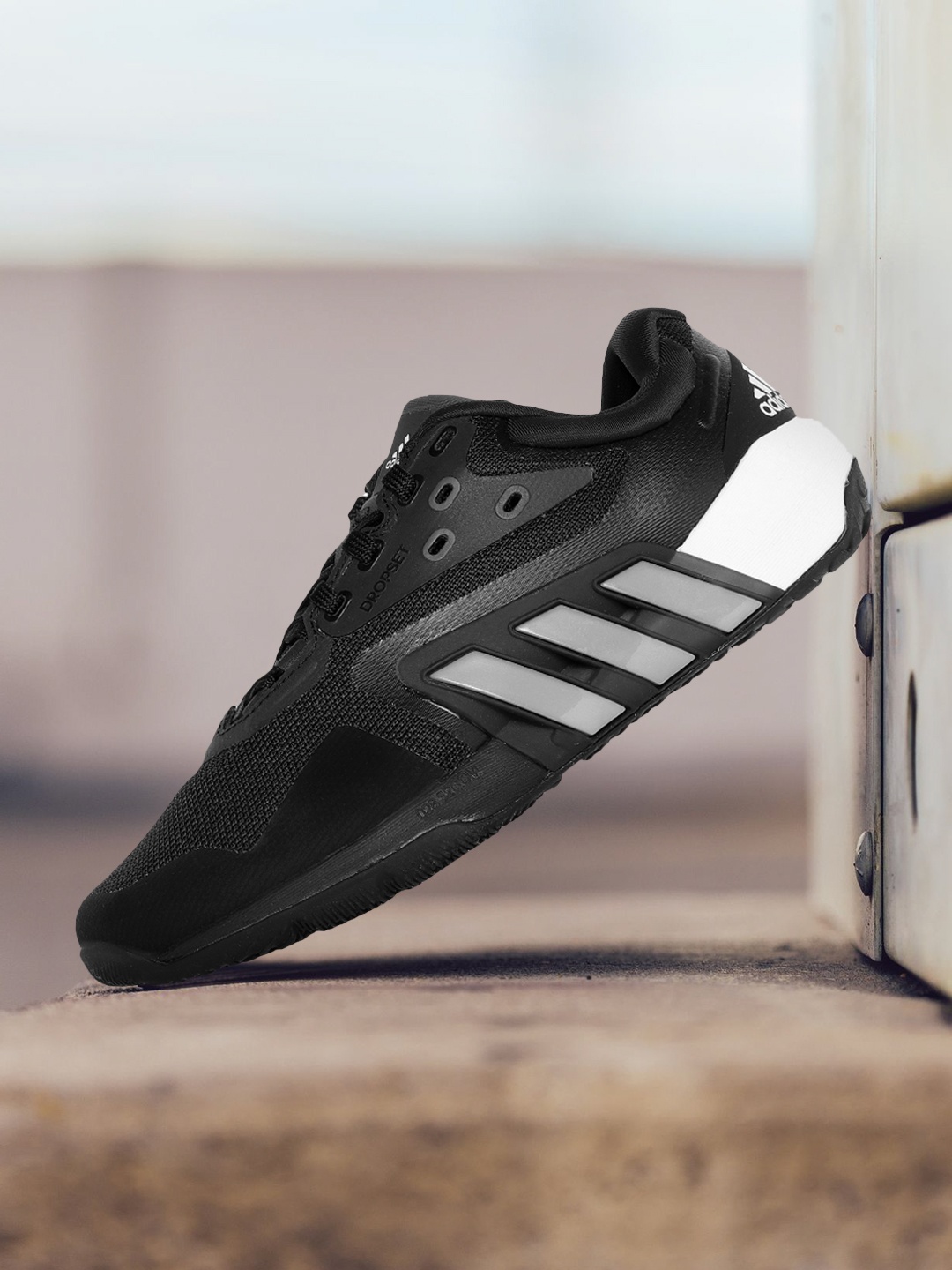 

ADIDAS Women Black Woven Design Dropset Training Shoes