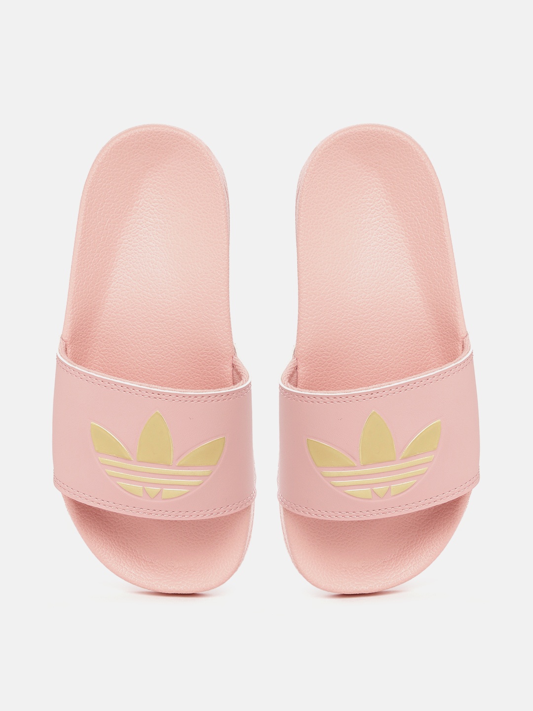 

ADIDAS Originals Women Pink & Gold-Toned Brand Logo Printed Sliders