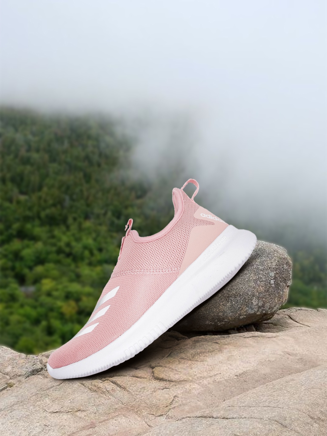 

ADIDAS Women Pink & White Woven Design SheenWalk Shoes