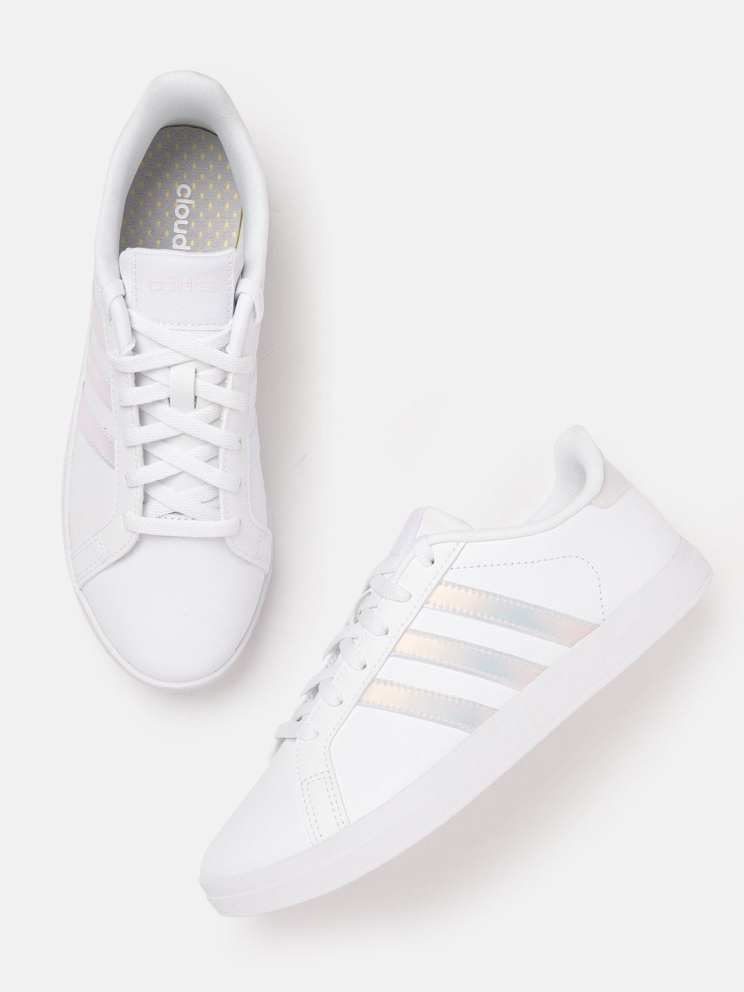 

ADIDAS Women White Solid Courtpoint Tennis Shoes
