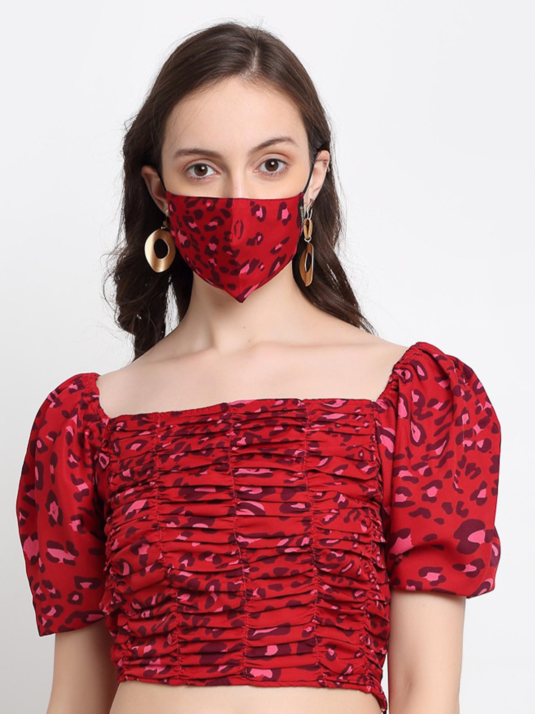 

DIVA WALK EXCLUSIVE Red Print Crop Top