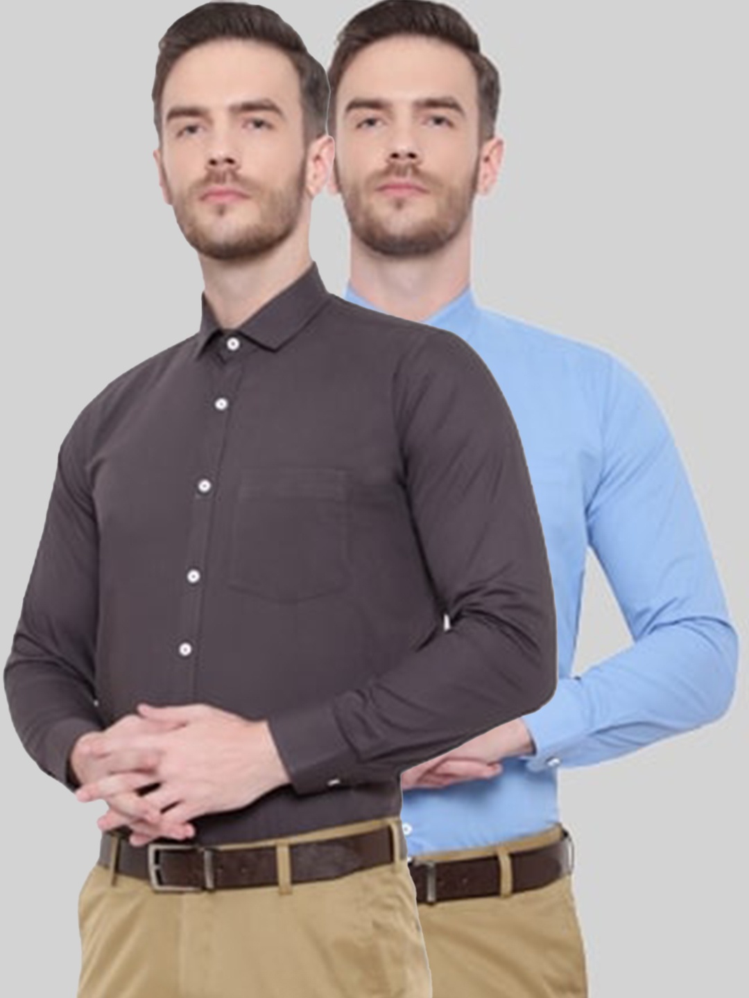 

Srey trends Men Grey Comfort Formal Shirt