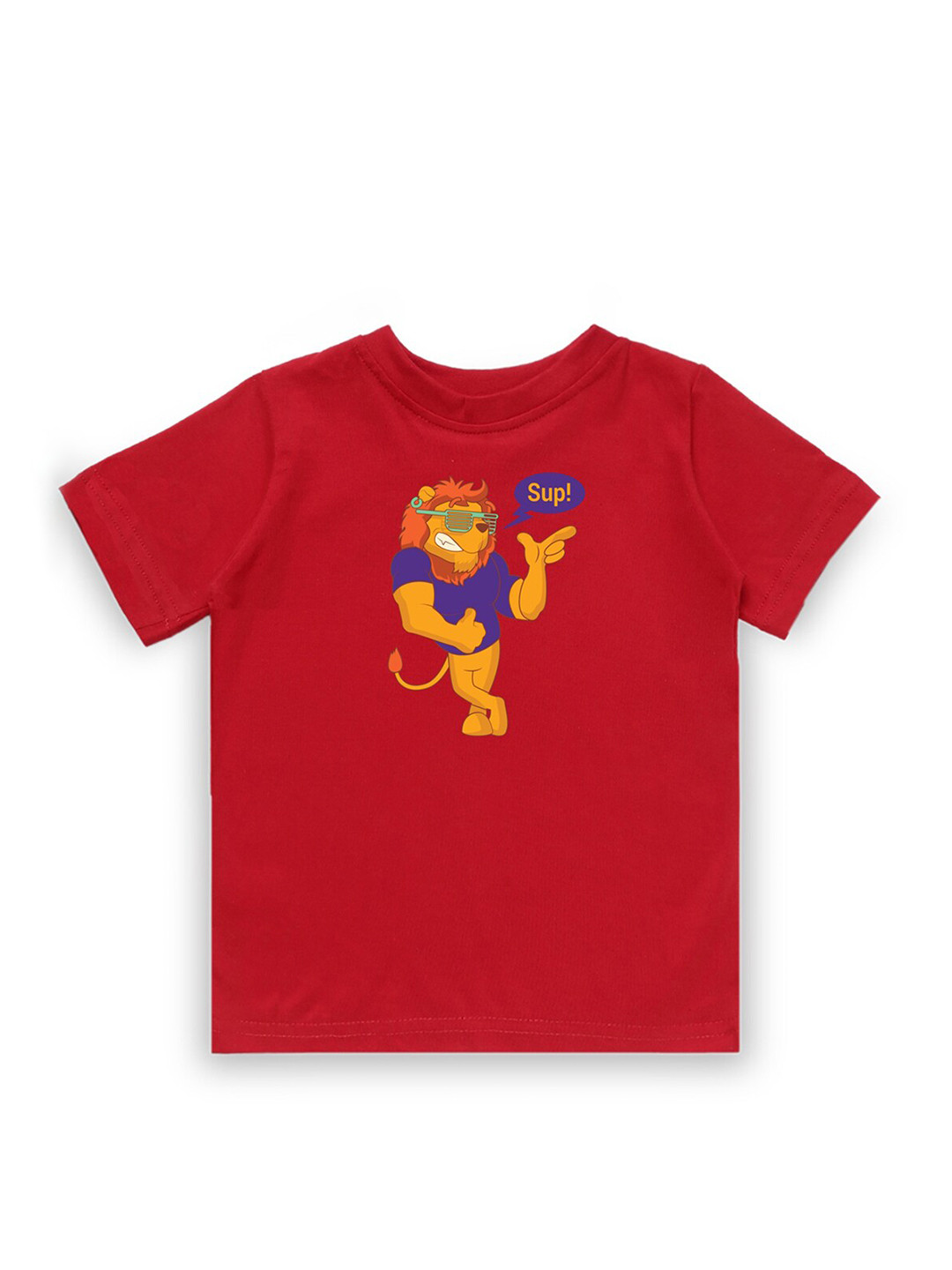 

KAVEE Boys Red Graphic Printed Bio Finish Cotton T-shirt