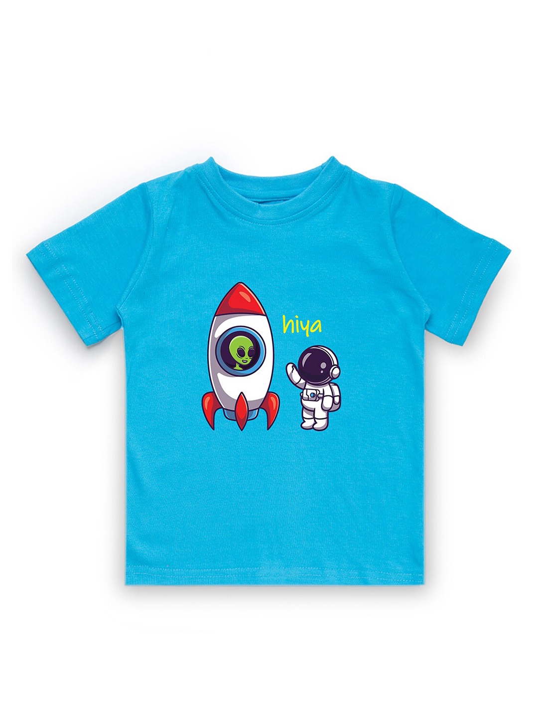 

KAVEE Boys Blue Printed Bio Finish Applique T-shirt