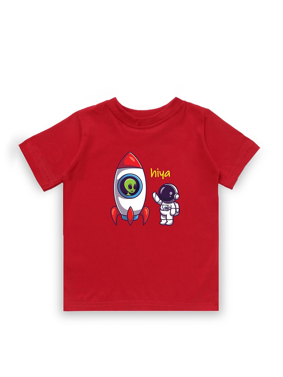 

KAVEE Boys Red Printed Pure Cotton Bio Finish T-shirt