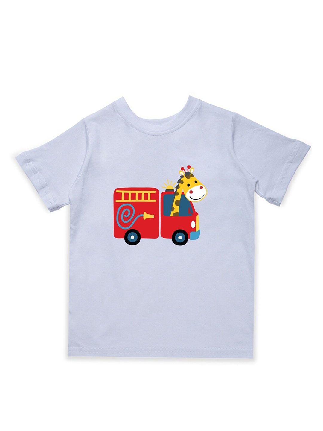 

KAVEE Boys White Printed Pure Cotton Bio Finish T-shirt