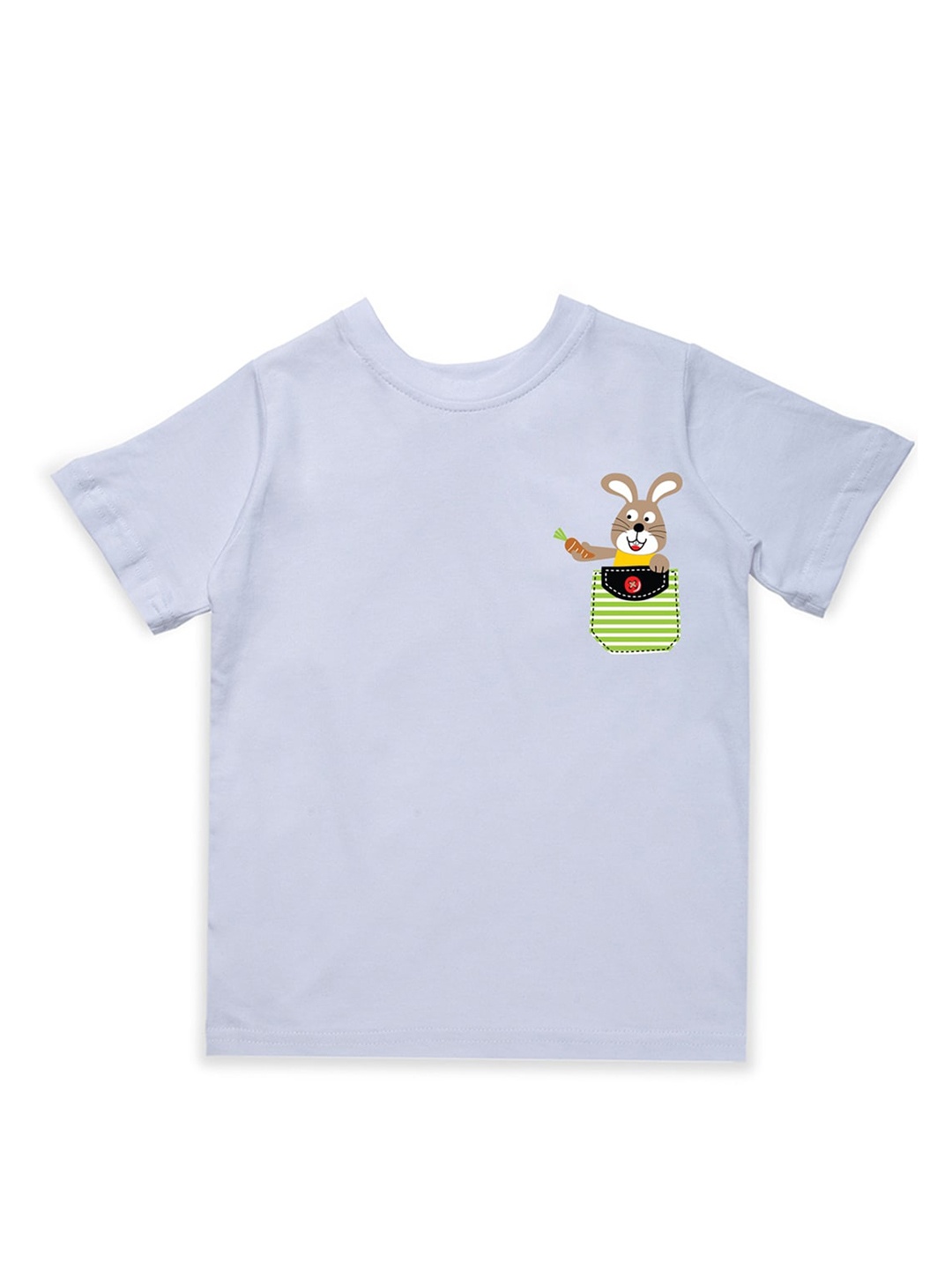

KAVEE Boys White Printed Bio Finish Pure Cotton T-shirt